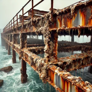 Estrutura com corrosão marinha