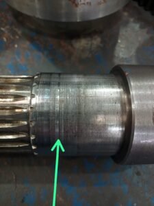 Desgaste abrasivo de eixo